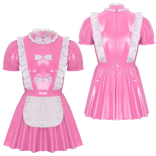 Men sissy maid pu leather - pu,