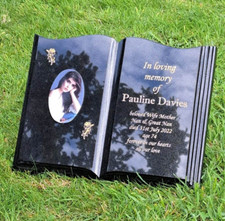 Personalised Granite Open Book