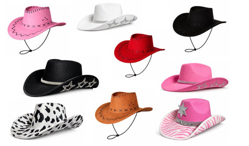 Cowboy cowgirl hat fancy dress - hat,