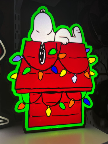 Snoopy christmas dog house - christmas,