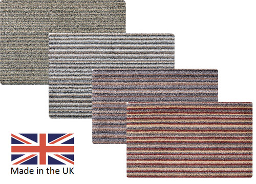 Natural cotton stripe - natural, doormat