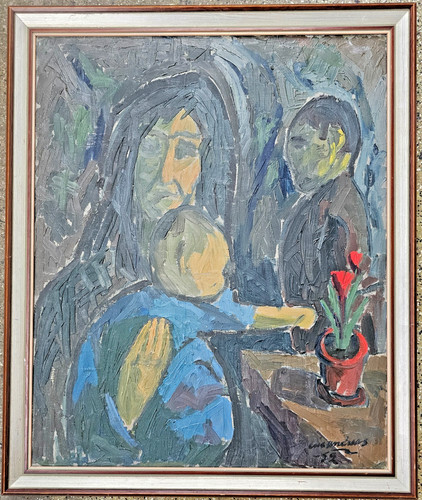 Scandinavian expressionist oil - scandinavian,