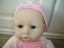 BABY ANNABELL DOLL 17" BABY SOUNDS SUCKS EYES OPEN/CLOSE DRESSED BOTTLE REBORN?