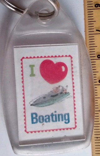Vintage keyring plastic clear - vintage,