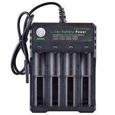 4 Slot USB Smart Fast Battery Charger for Li-ion 3.7V Batteries from UK seller 