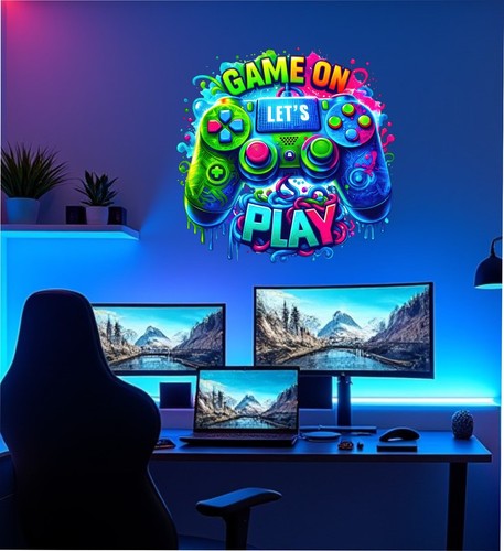 Gaming room graffiti drip wall - graffiti,