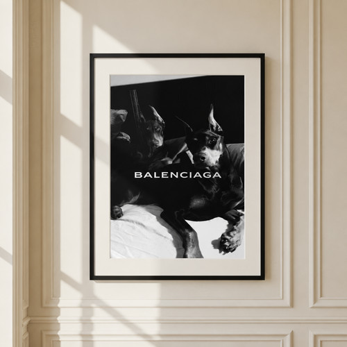 Balenciaga doberman wall art - balenciaga,