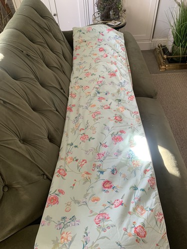 Floral duck egg blue - v, &