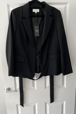 Hobbs London Casey Jacket with Wool Black Size UK 18 Brand New RRP £229