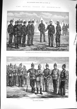 Original Old Antique Print