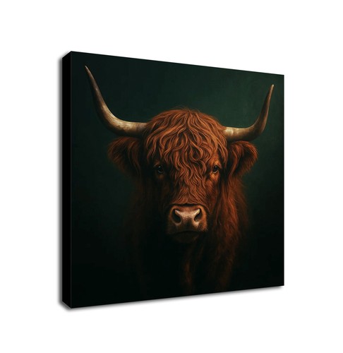 Majestic highland cow square - majestic,