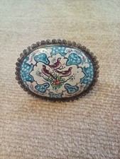 Persian Enamel Bird Brooch