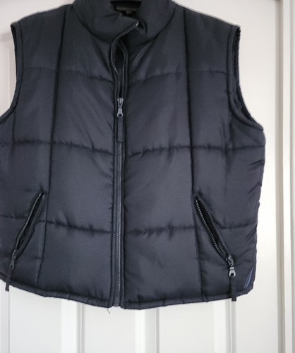 Navy blue puffer gilet - navy,