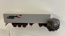 Herpa HO 1:87 Mercedes Benz HGV Lorry with Swissair Cargo Trailer