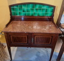 Marble top washstand - marble,