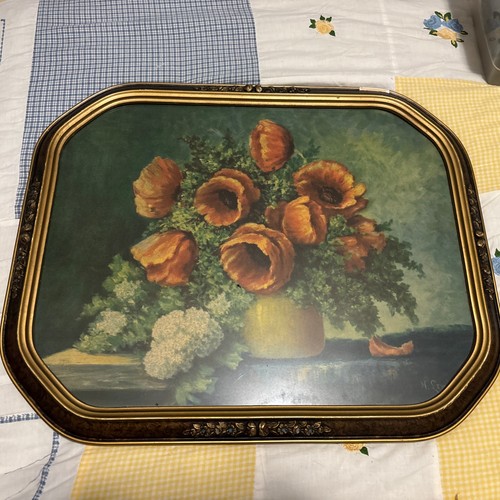 Print poppy flowers yellow - of,