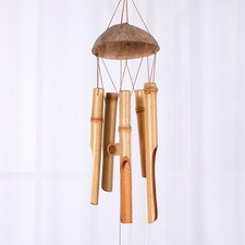 Bamboo Wind Chime Tube Chimes Classic Zen Wooden Windchime Home Garden Decor