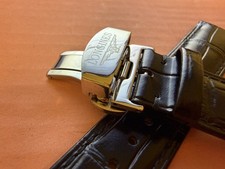 20mm longines watch black - black, croc