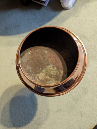 Vintage heavy copper dish - vintage, dish/