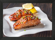 Teriyaki salmon Framed Wall