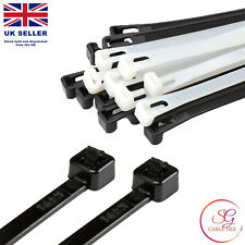 Releasable / Reusable Cable Ties Premium Nylon Plastic Strong Zip Ties Wrap