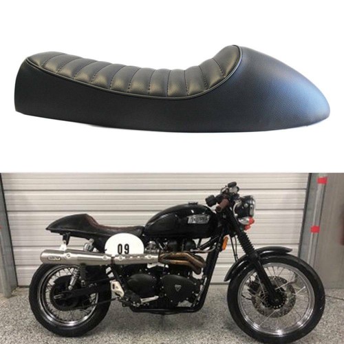 Black motorcycle hump seat - black,