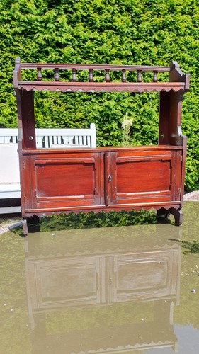 Victorian wooden wall cabinet - victorian,