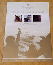 SOFTCOVER BOOK QE2 CUNARD 1969-2008 FAREWELL CELEBRATION 16 PAGES SHIP CRUISE