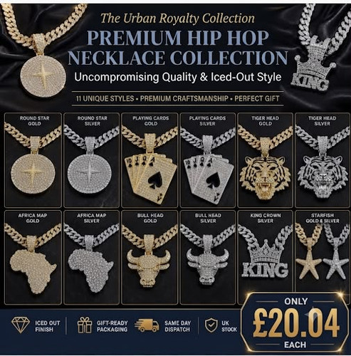 Premium hip hop - necklace, –