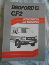 Bedford CF2 Specifications & Dimensions brochure Sep 1986 UK market