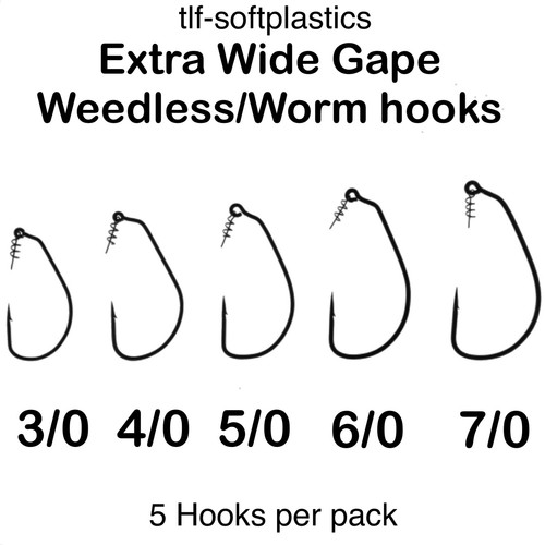 Extra wide gape weedless worm - extra,