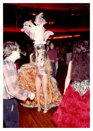 1980s showgirl sequin leotard - showgirl,
