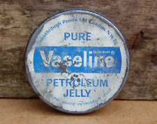 Vintage Round Pure Vaseline Petroleum Jelly Tin  Chemist Advertising