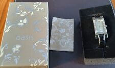 Ladies Oasis Black Patent Strap Watch New Never Been Worn In Original Box 