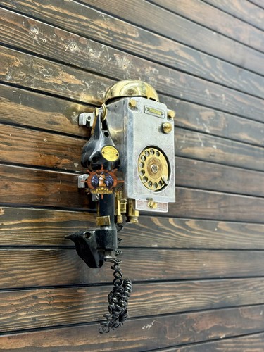 Old maritime wall telephone - wall,