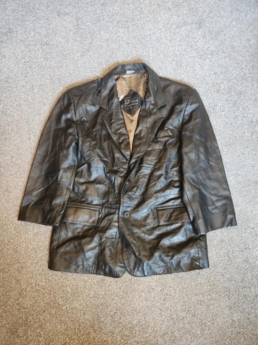 Vintage leather blazer jacket - blazer,