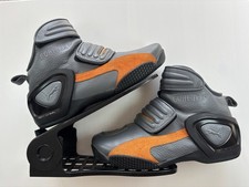 Puma Flat 2 GTX Leather Motorcycle Boots Women’s 6.5 UK Grey Orange Goretex