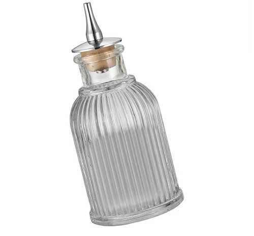 Glass bitters bottle - glass, bottle,