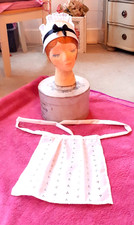 FRENCH MAID  - ROCKY HORROR cosplay APRON AND CAP. FANCY DRESS MURDER MYSTERY