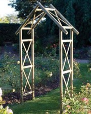 Wooden Garden Archway Rustic