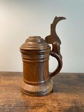 Wooden Mini Beer Stein/Mug with Lid/Cap