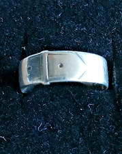 Ring 6mm FLAT BELT  BAND/ 925 Sterling silver/ Wt 2.388g/ UK size M1/2