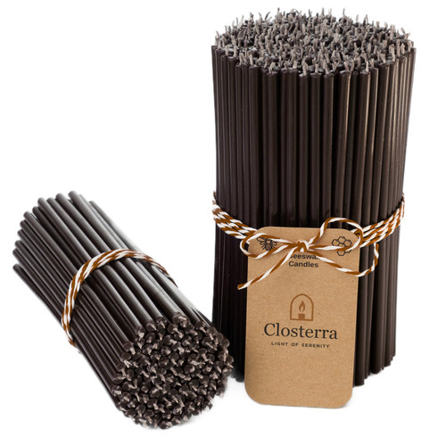 300 pack black - beeswax, taper