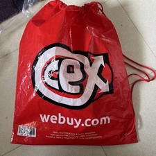 CEX Red Drawstring Plastic Bag
