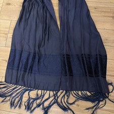 Vintage Viyella Navy Scarf