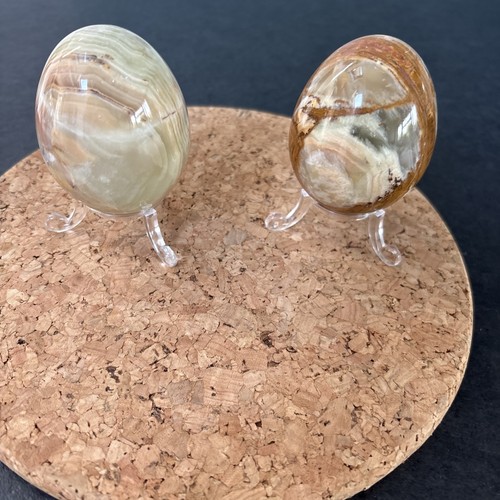 Pair inch onyx eggs - pair, 3