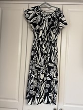 H&M LADIES PRINTED MIDI DRESS SIZE LARGE BNWT