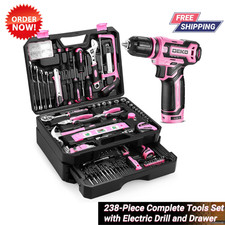 Pink Tool Kit Box with 12V