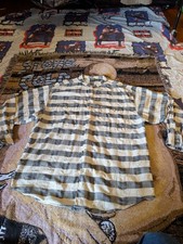 XL Vtg 90s Y2K Prison Stripes