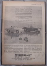 1962 Austin Healey Sprite MkII & 3000 MkII Original framed advert